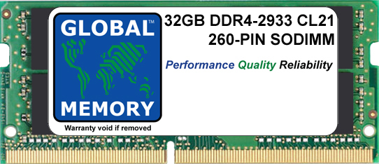 32GB DDR4 2933MHz PC4-23400 260-PIN SODIMM MEMORY RAM FOR DELL LAPTOPS/NOTEBOOKS 32GB DDR4 2933MHz PC4-23400 260-PIN SODIMM MEMORY RAM FOR DELL LAPTOPS/NOTEBOOKS